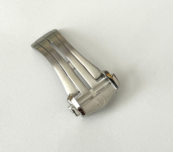 Omega 16mm Brushed Steel Deployment Clasp Buckle STZ007387