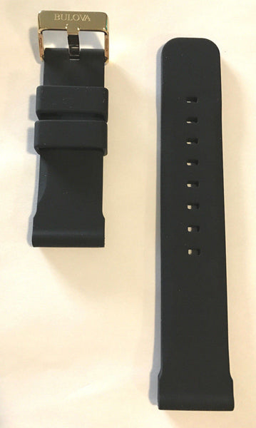 BULOVA 98B278 マリンスター　ブラック ゴールド ラバーベルト BULOVA 98B278 マリンスター ブラック ゴールド ラバーベルト