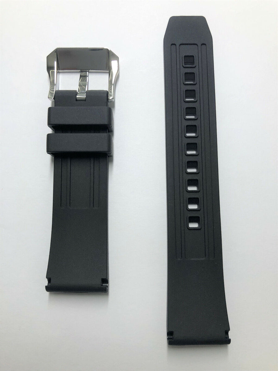 Citizen Promaster 22mm black rubber band strap BN5058-07E - WATCHBAND EXPERT