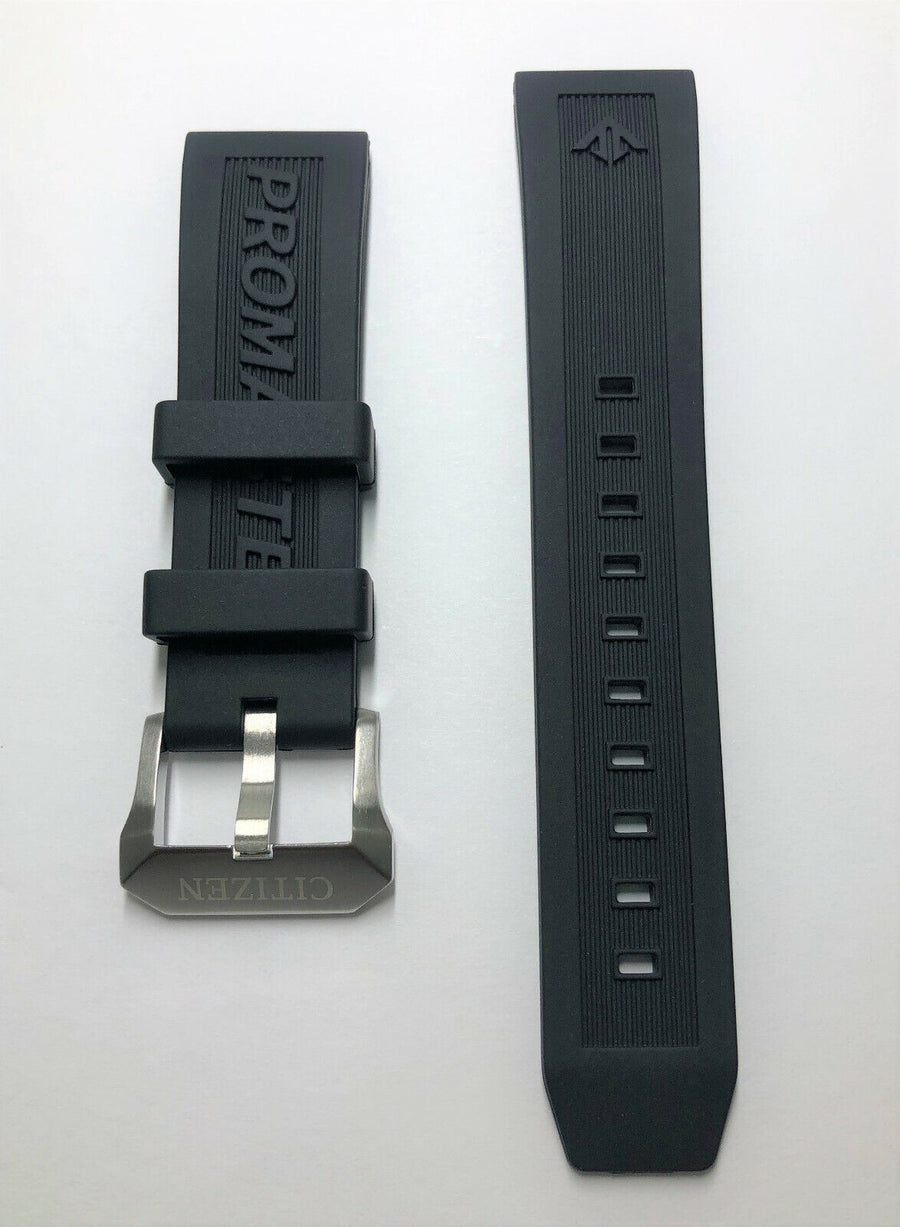 Citizen Promaster 22mm black rubber band strap BN5058-07E - WATCHBAND EXPERT