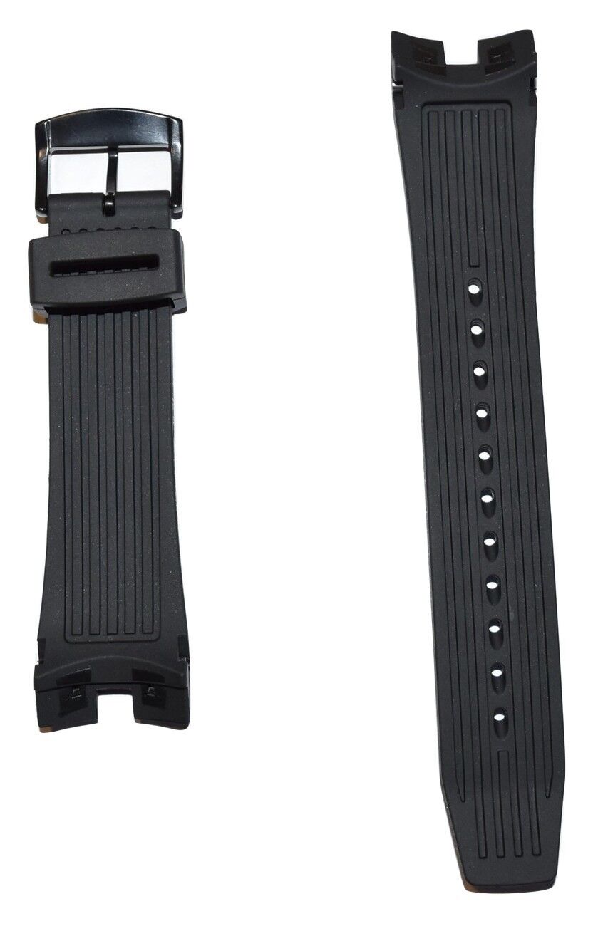 Citizen Ecosphere black rubber strap watch band - WATCHBAND EXPERT
