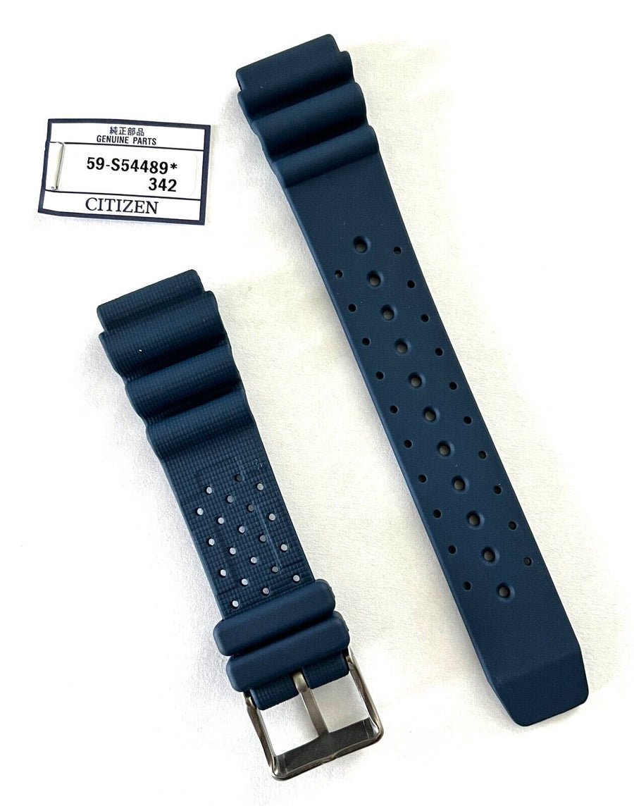 Citizen blue rubber watch band strap for case back E168-S126703 - WATCHBAND EXPERT