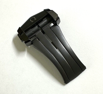 Omega 18mm Black CERAMIC Deployment Buckle CTZ002303 - WATCHBAND EXPERT