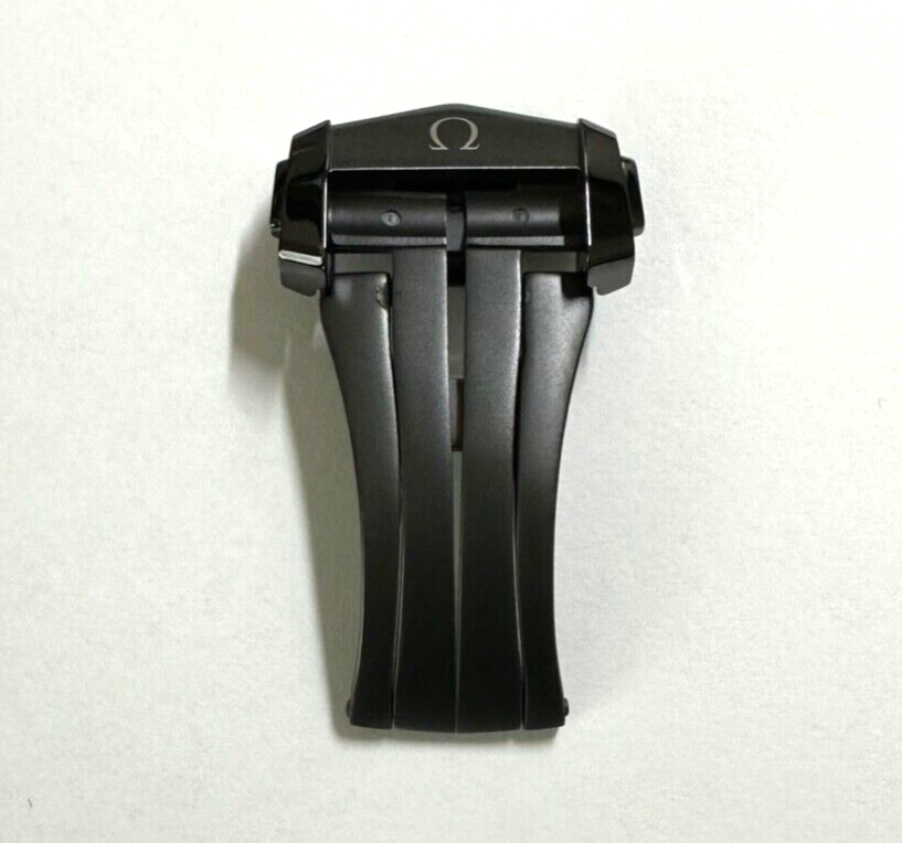 Omega 18mm Black CERAMIC Deployment Buckle CTZ002303