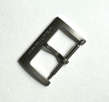 Hamilton 22mm Sandblasted Steel Watch Clasp Buckle - WATCHBAND EXPERT