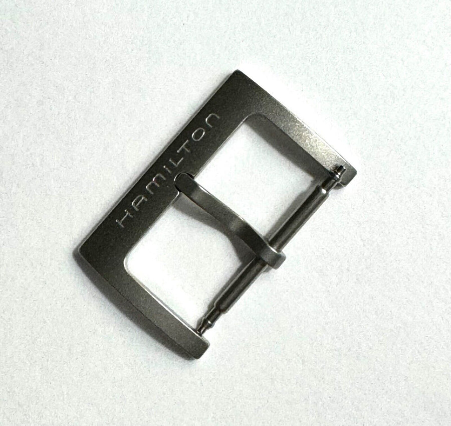 Hamilton 22mm Sandblasted Steel Watch Clasp Buckle - WATCHBAND EXPERT
