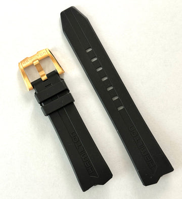 Hamilton Ventura For Case-Back # H245250 Black Rubber Band Strap - WATCHBAND EXPERT