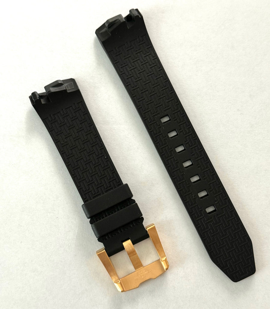 Hamilton Ventura For Case-Back # H245250 Black Rubber Band Strap - WATCHBAND EXPERT
