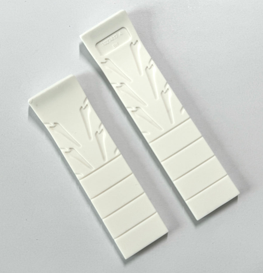 Tissot T-Race For Case-Back # T027417A White Rubber Band Strap - WATCHBAND EXPERT