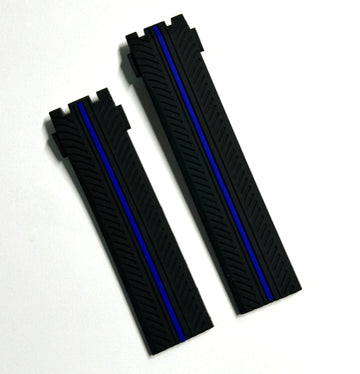 Tissot T-Race T092417A Black / Blue Rubber Band Strap - WATCHBAND EXPERT