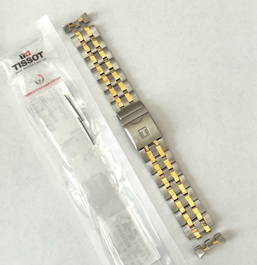 Tissot Seastar T120407A Gold / Silver Steel Bracelet Watch Band - WATCHBAND EXPERT