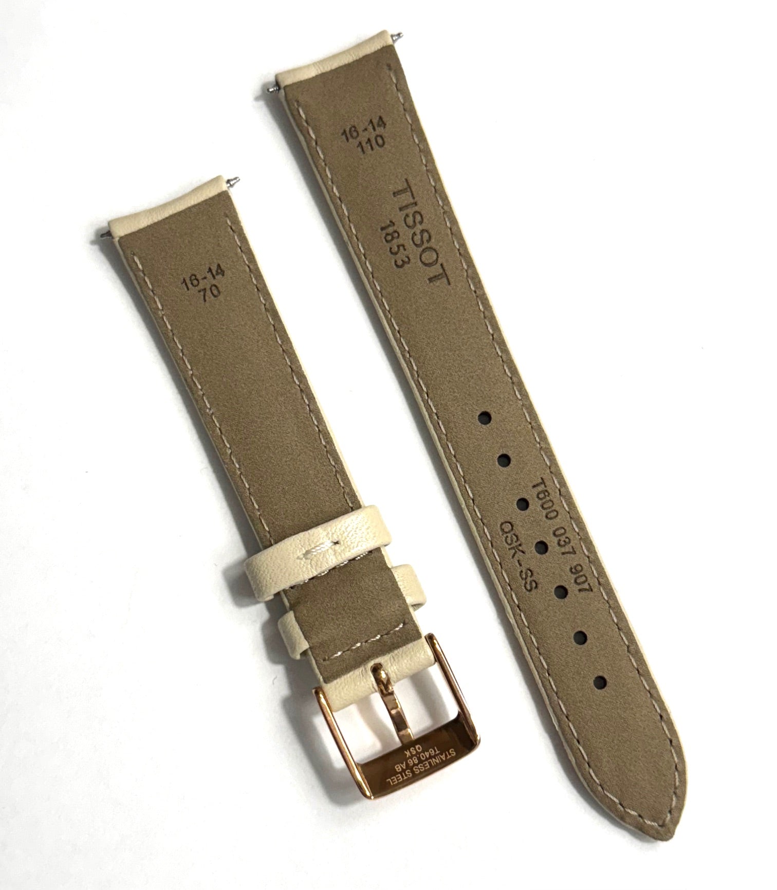 Bracelet Tissot En Cuir 18 Mm Avec Boucle - Référence TIS 1814 - Neuf Avec étiquettes - Pour Montre