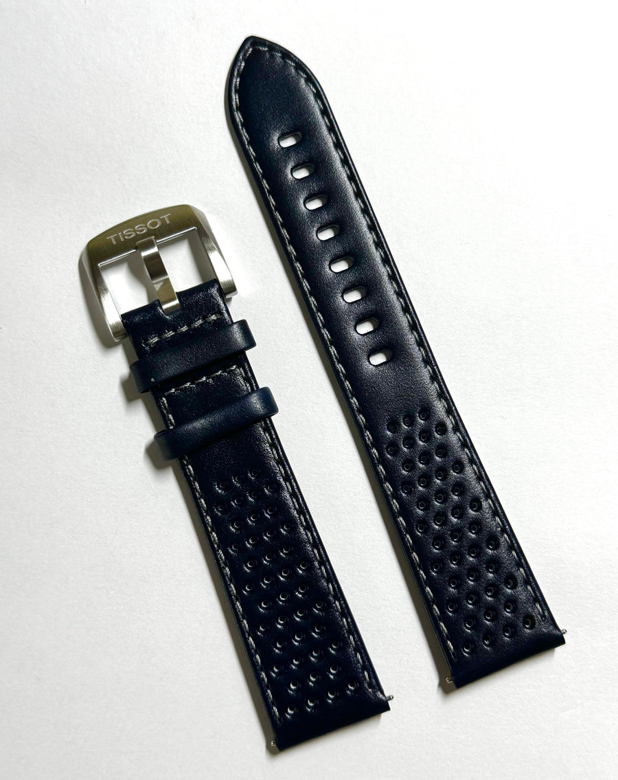Tissot PRS516 20mm BLUE Leather Watch Band Strap