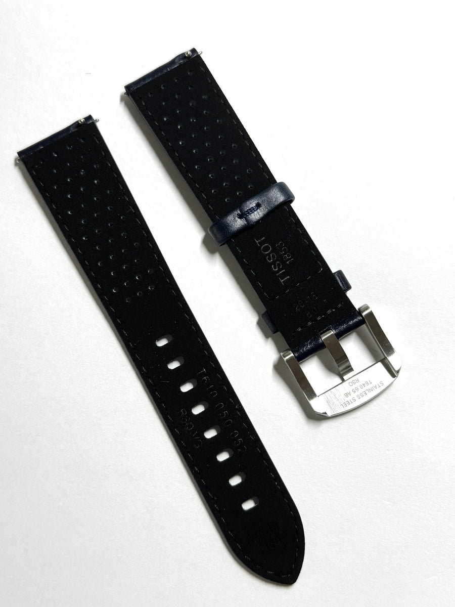 Tissot PRS516 20mm BLUE Leather Watch Band Strap