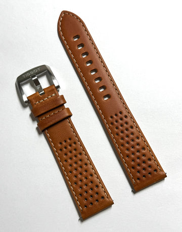 Tissot PRS516 20mm BROWN Leather Watch Band Strap