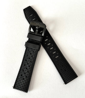 Tissot Seastar 20mm Black Rubber Watch Band Strap