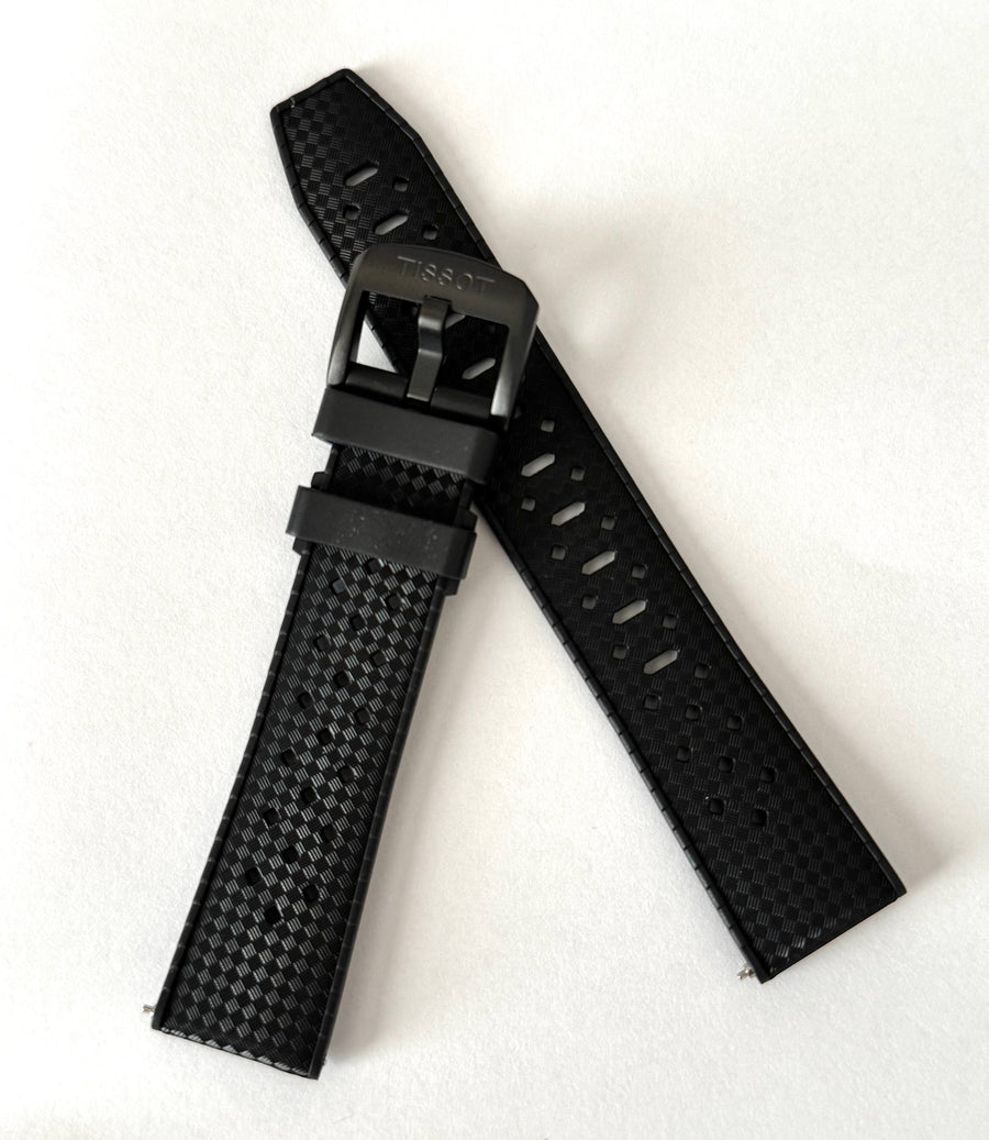 Tissot Seastar 20mm Black Rubber Watch Band Strap