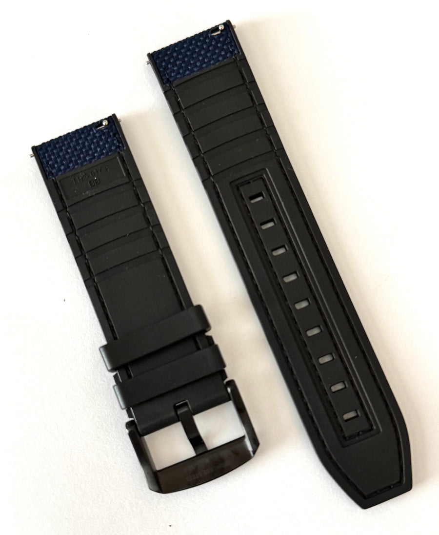TISSOT 22MM BLUE RUBBER BAND WITH BLACK BUCKLE