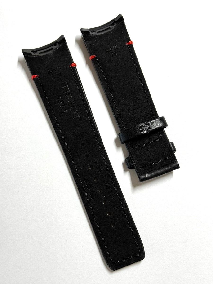 Tissot T-Touch SOLAR T091420A BLACK / RED Leather Watch Band