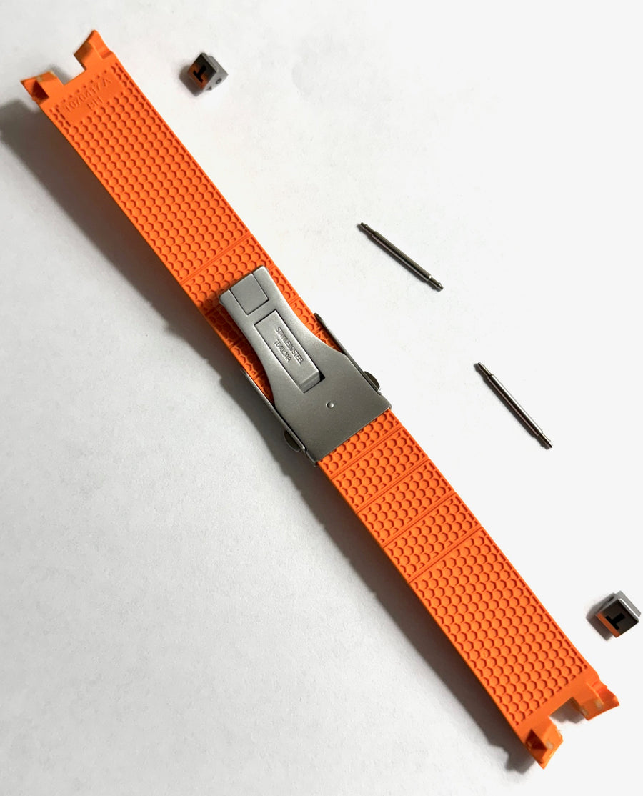 Tissot PRS-330 T076417A Orange Rubber Watch Band