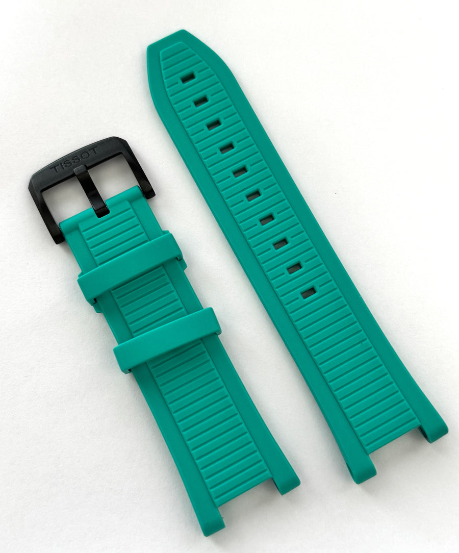Tissot T-Race T141417 GREEN Rubber Band Strap with Black Buckle