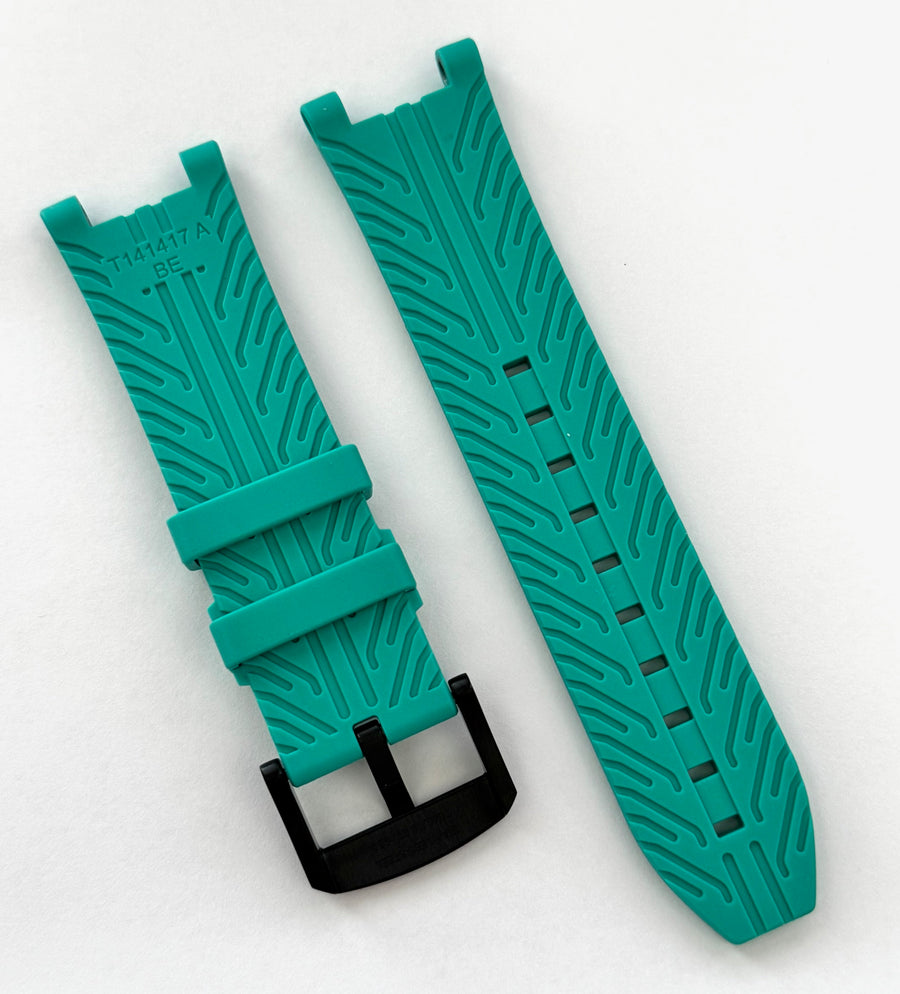 Tissot T-Race T141417 GREEN Rubber Band Strap with Black Buckle