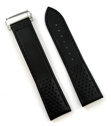 Hamilton Jazzmaster 22mm Black Leather Watch Band Strap
