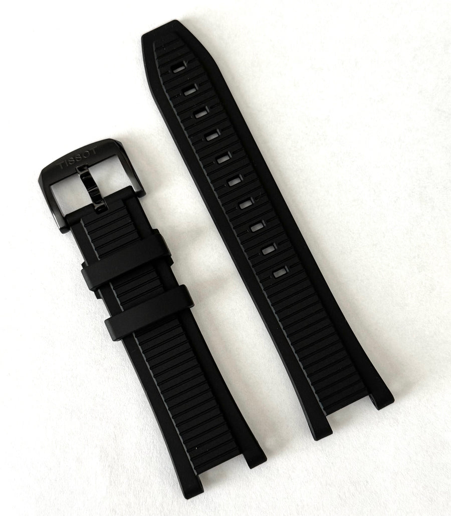 Tissot T-Race For Case-Back # T141807 A BLACK Rubber Band Strap