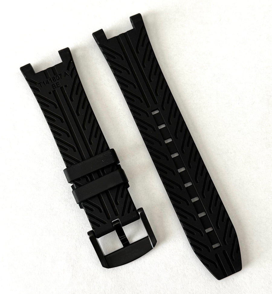 Tissot T-Race For Case-Back # T141807 A BLACK Rubber Band Strap