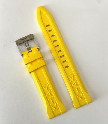 Hamilton Khaki Scuba 20mm YELLOW Rubber Watch Band Strap