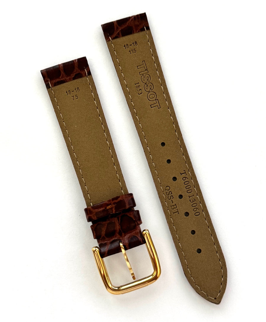 Tissot T-Classic Desire 18mm Men's Brown Leather Watch Band Strap