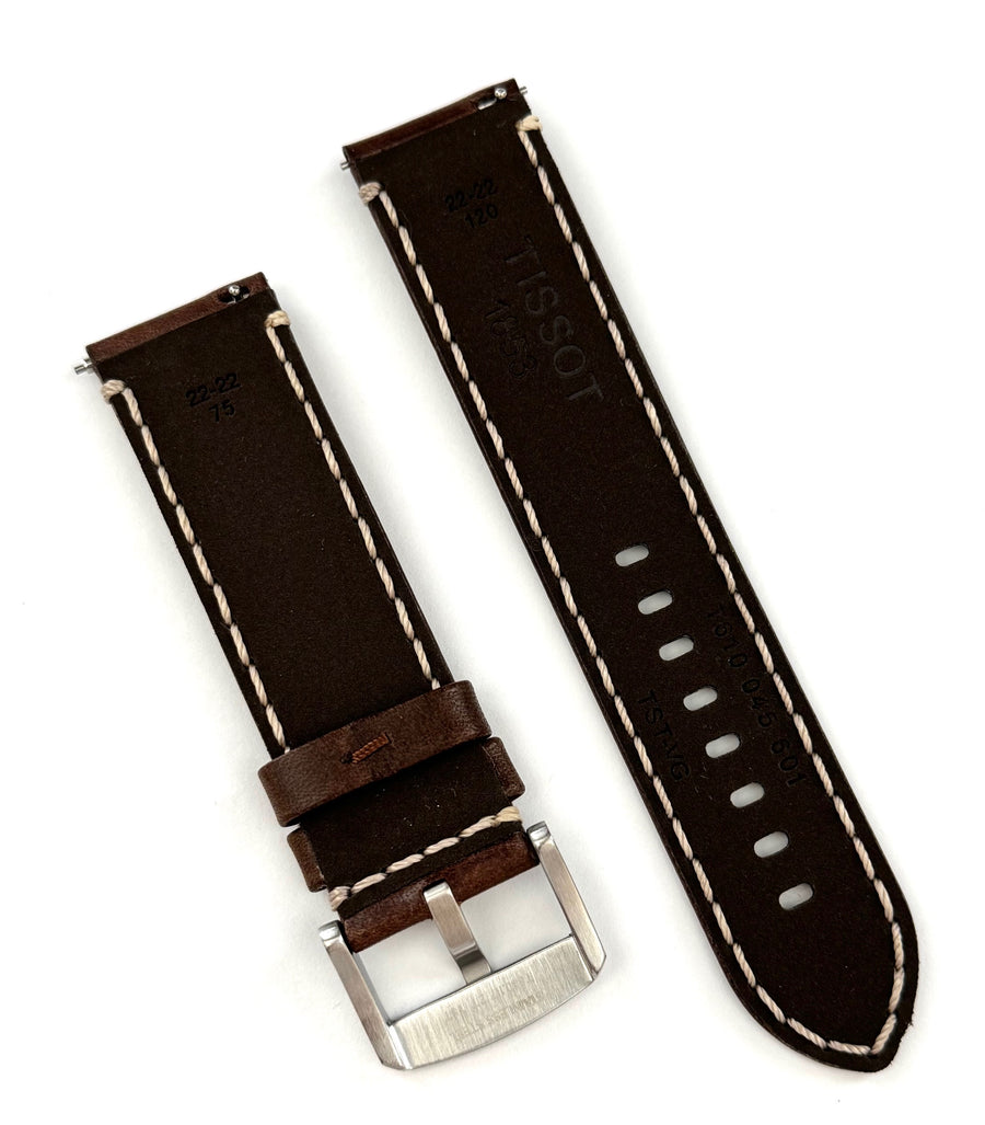 Tissot T116410A / T116617A 22mm Brown Leather Band Strap