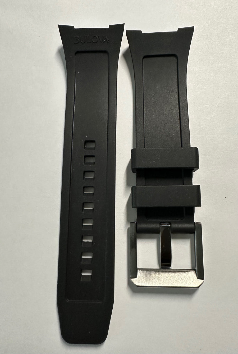 Bulova Series X Model: 98B358 Black Rubber Watch Band Strap - WATCHBAND EXPERT