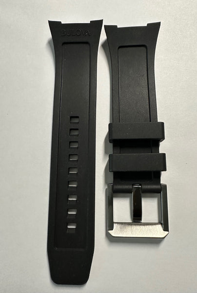 Bulova Series X Model: 98B358 Black Rubber Watch Band Strap | W.B.E