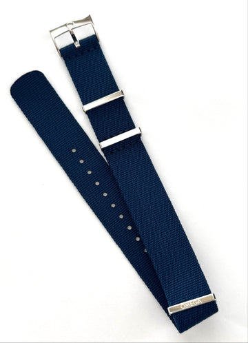 Omega 20mm BLUE Nylon Watch Band Strap