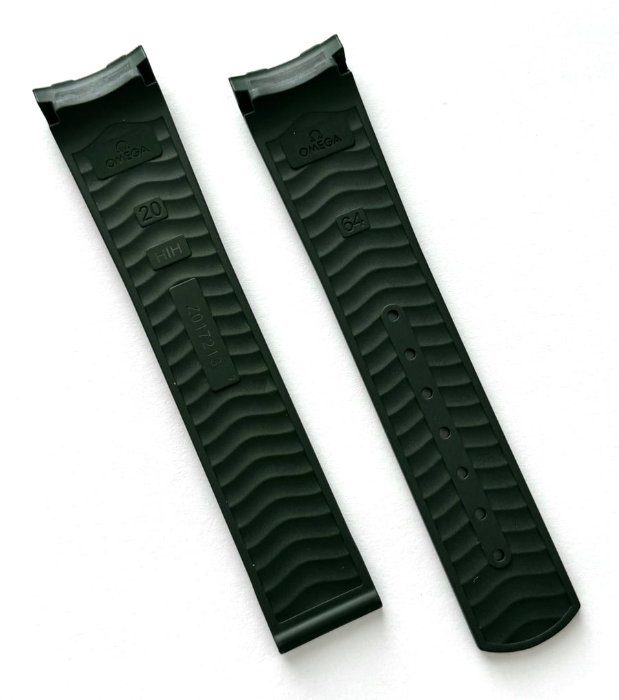 Omega Seamaster 20mm GREEN Rubber Strap Watch Band