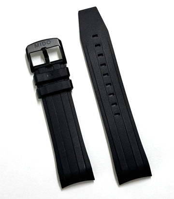 MIDO Ocean Star For Case-Back # M026608B Black Rubber Band Strap