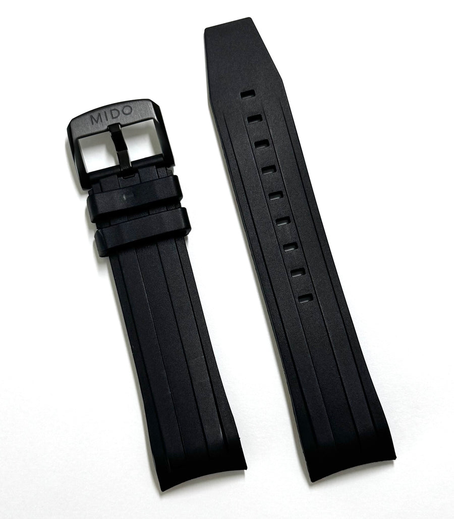 MIDO Ocean Star For Case-Back # M026608B Black Rubber Band Strap