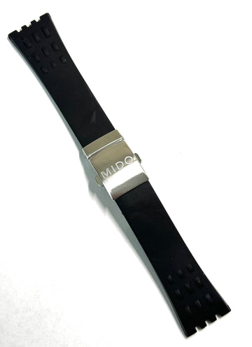 Mido All Dial 8340 / 8360 / 8370 Black Rubber Band Strap