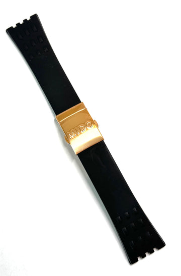 Mido All Dial 8340 / 8360 / 8370 Black Rubber Watch Band