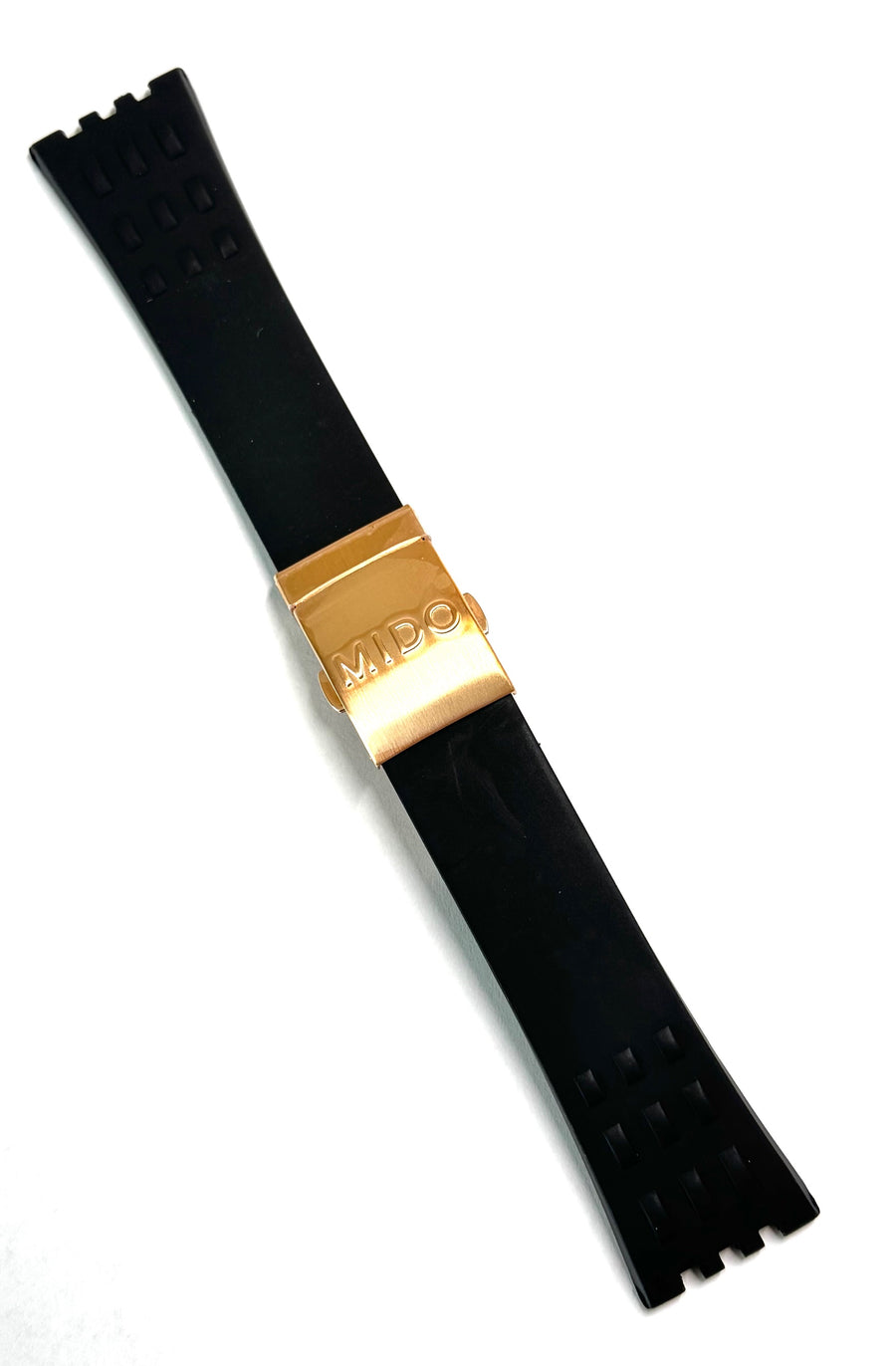 Mido All Dial 8340 / 8360 / 8370 Black Rubber Watch Band