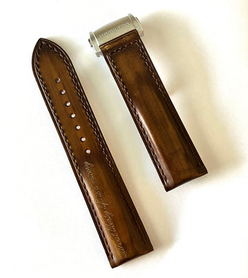 Hamilton Spirit of Liberty 22mm Brown Leather Watch Band - WATCHBAND EXPERT