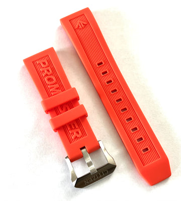 Citizen Promaster 22mm ORANGE Rubber Watch Band STRAP - WATCHBAND EXPERT