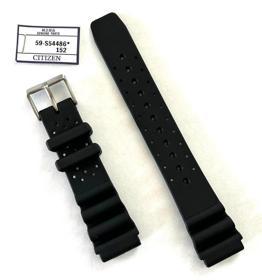 Citizen black rubber watch band strap for case back E168-S126703 - WATCHBAND EXPERT