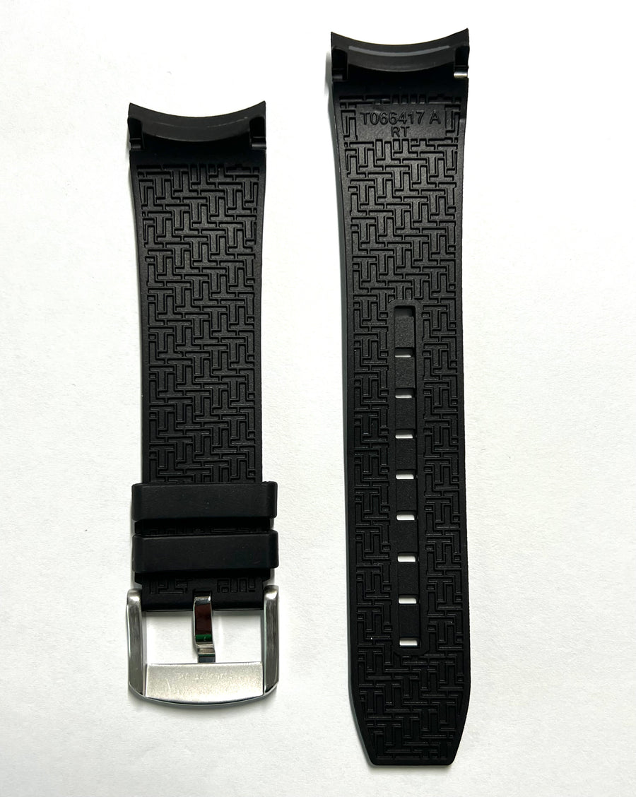 Tissot Seastar T066417A black rubber band strap - WATCHBAND EXPERT