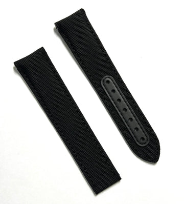 Omega Speedmaster 21mm Black Cloth Fabric Band Strap CWZ003216 - WATCHBAND EXPERT