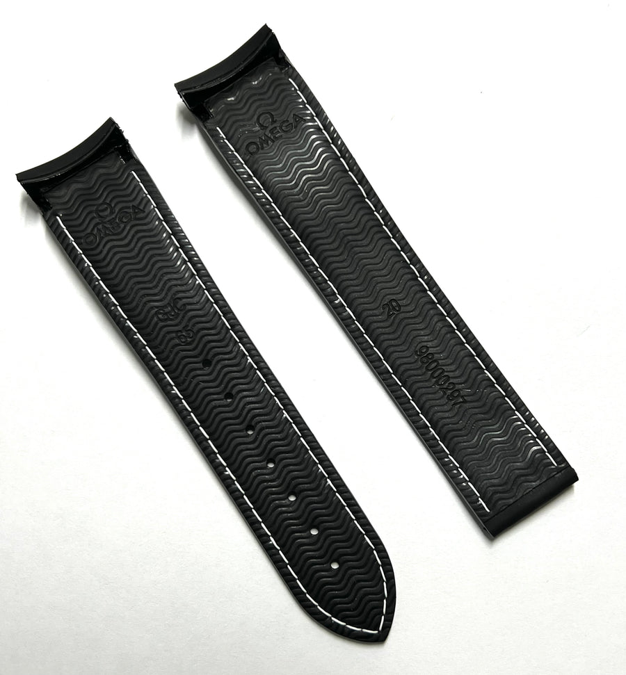 Omega Seamaster 20mm black rubber band strap 98000297 - WATCHBAND EXPERT