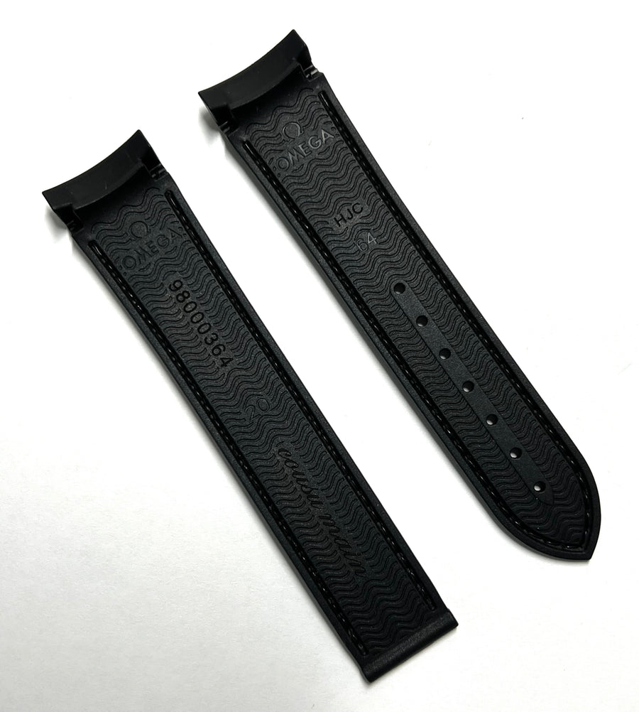 Omega Seamaster 20mm black rubber band strap 98000364 - WATCHBAND EXPERT