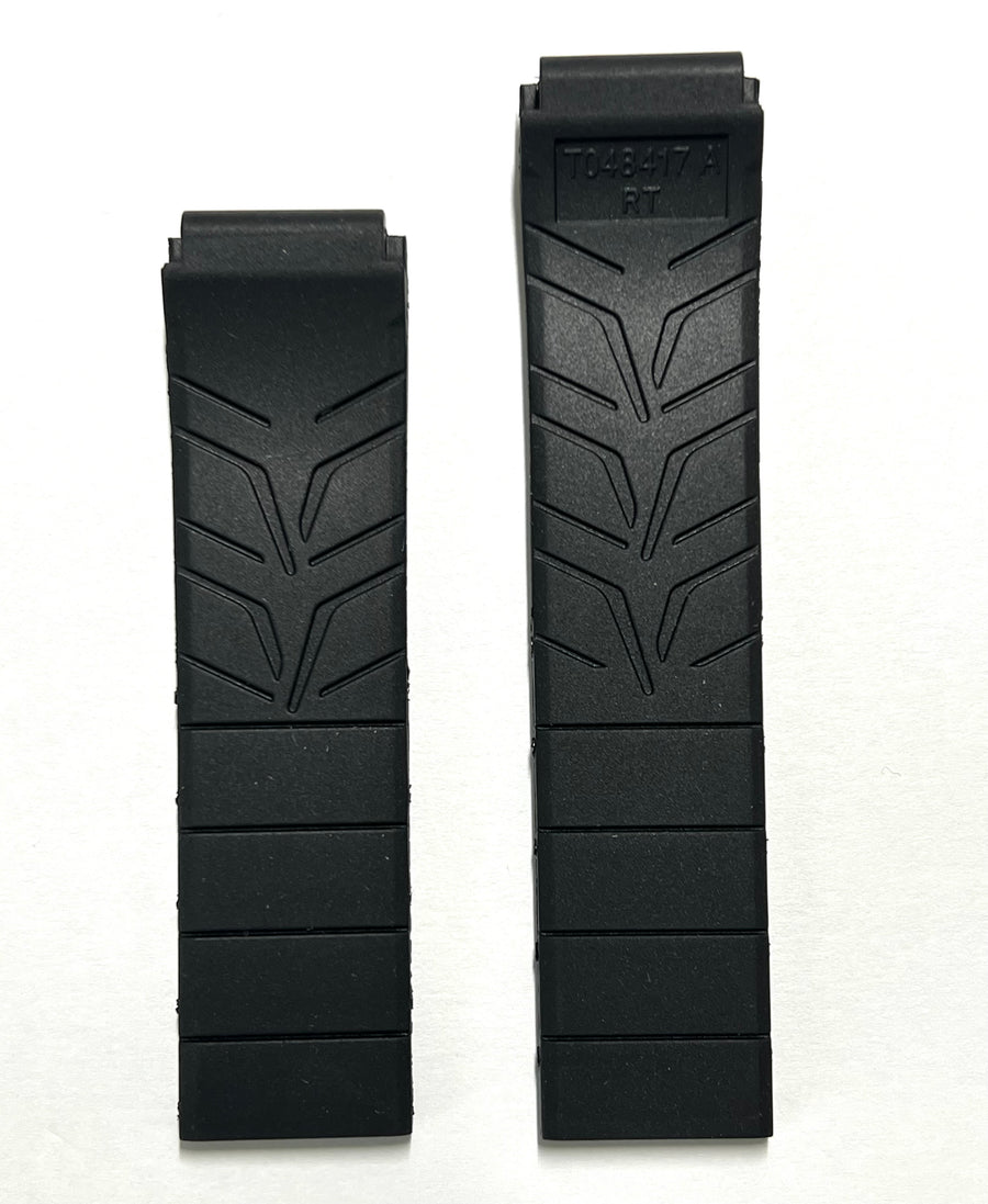 Tissot T Race T048417A / T048427A black rubber band strap - WATCHBAND EXPERT