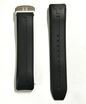 Tissot T-Touch Connect T121420A black rubber band strap - WATCHBAND EXPERT